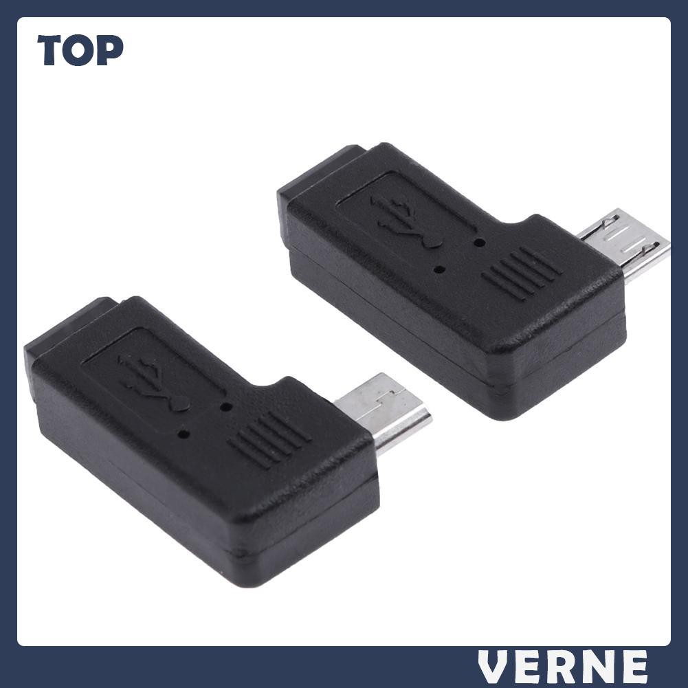 2 Đầu Chuyển Đổi 90 Độ Mini Usb Female Sang Micro Usb Male