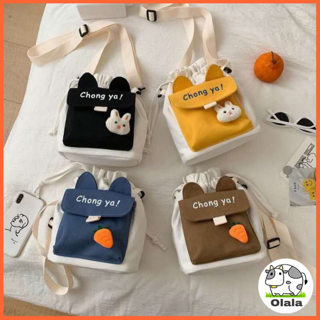 Túi Vải Canvas Đeo Chéo Đi Chơi Chong ya Xinh Xắn Dành Cho Nữ | BigBuy360 - bigbuy360.vn