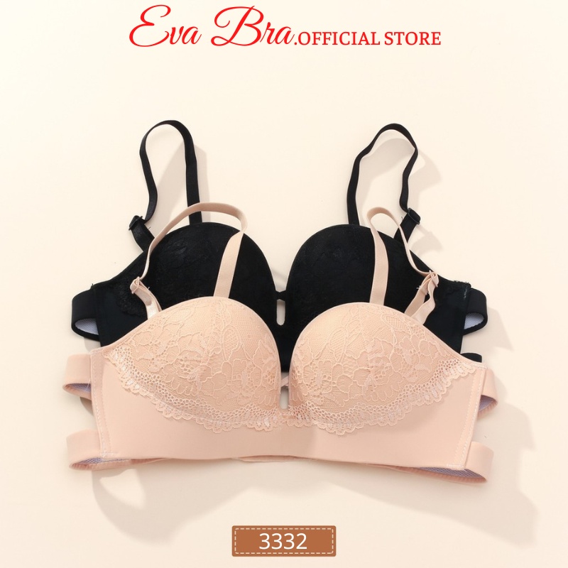 Áo Cúp Ngực EvaBra Ren Không Gọng Siêu Chống Tụt - Siêu Đẩy - Chuẩn Form Cao Cấp AB3332