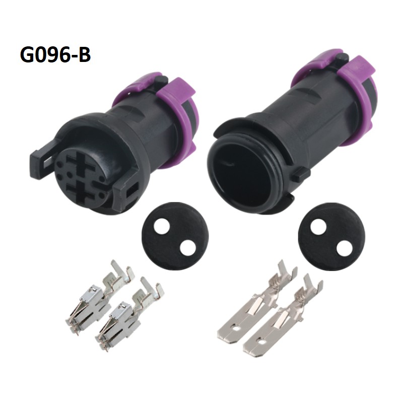 G096-Giắc cắm đèn sương mù tròn 2 lỗ