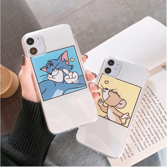 Ốp lưng iphone in hình Tom Jerry kiss 6 6S 6Plus 6S Plus 7 8 7Plus 8Plus X XSMax 11 11 Pro 11 ProMax - Infinity M696