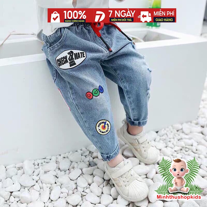 ⚡8-18Kg⚡Quần jeans dây rút cho bé  8-18kg