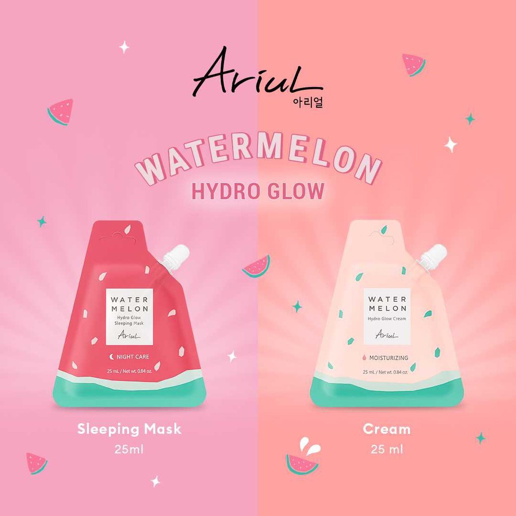 [HSD T2/2024] Kem Dưỡng ARIUL Làm Dịu Và Cấp Ẩm Chiết Xuất Dưa Hấu Watermelon Hydro Glow Cream (25ml)