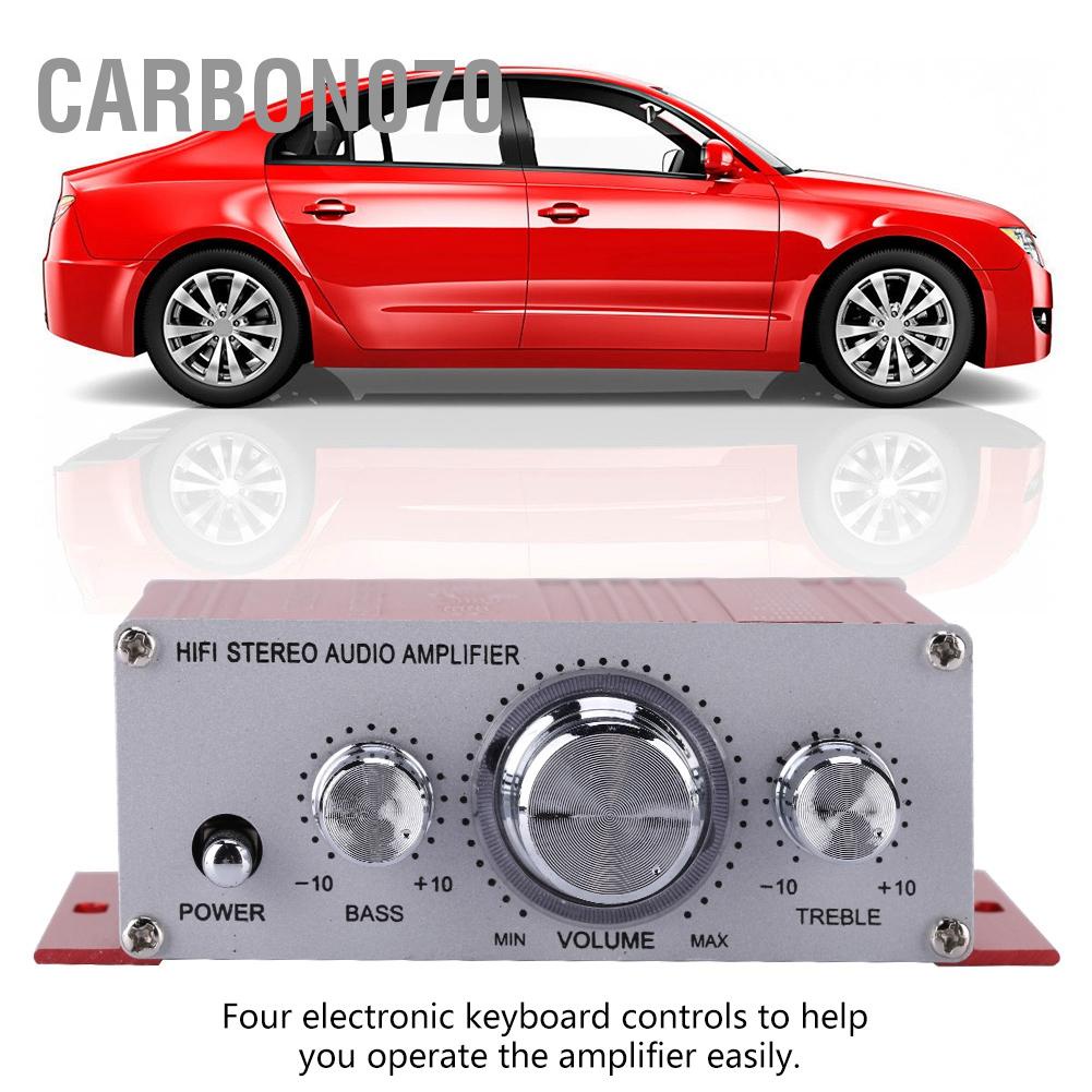 [Hàng HOT] Bộ Khuếch Đại Âm Thanh Hifi Kỹ Thuật Số Mini Cho ô tô CD DVD MP3 FM【Carbon070】