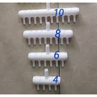 Bộ chia cho dây sủi phi 4mm, đầu chia oxy chất liệu nhựa, Vòi chia oxy chuyện dụng cho máy sủi