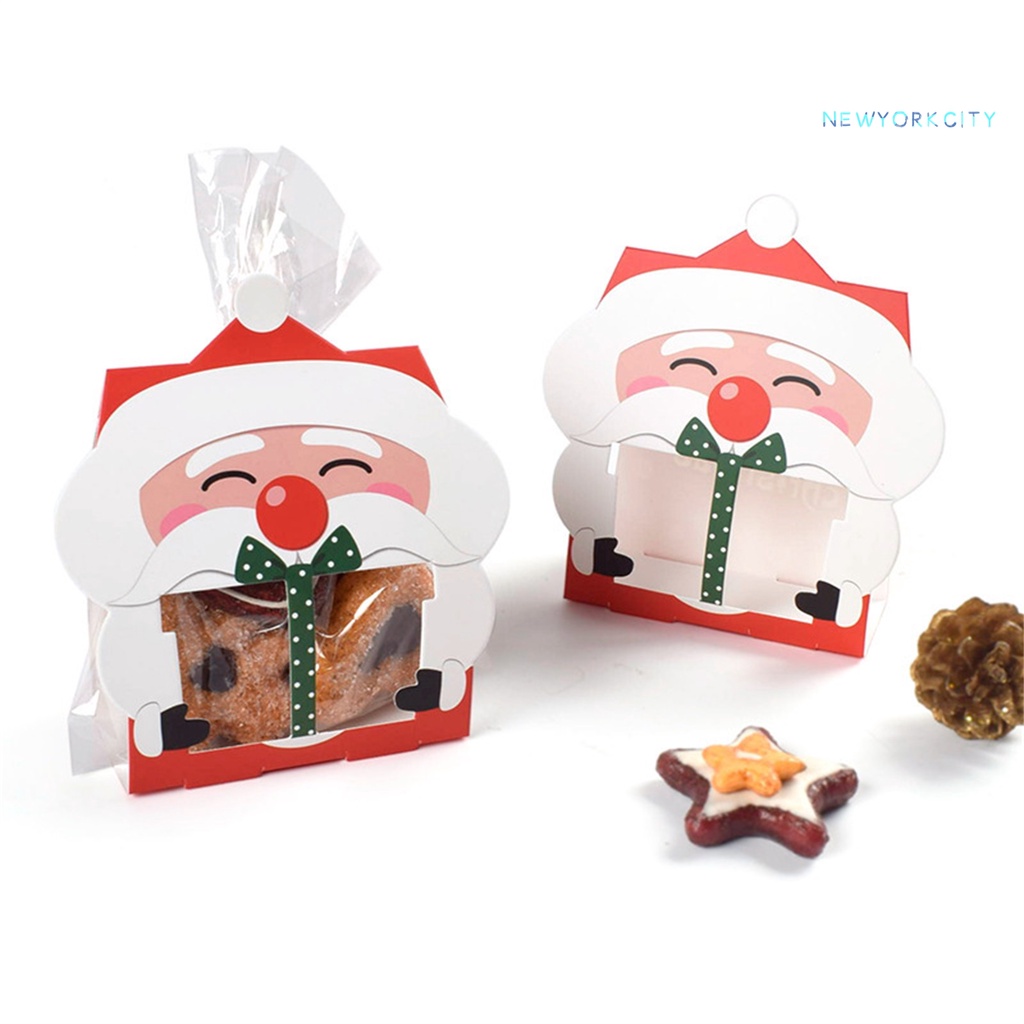 Set 8 Túi Giấy Đựng Bánh Quy Giáng Sinh Dễ Thương Thân Thiện Với Môi Trường