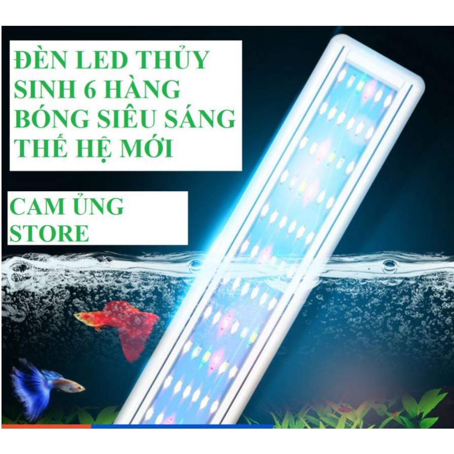 Đèn led siêu sáng WRGB thế hệ mới 6 hàng bóng loại 80cm chuyên dụng cho bể cá cảnh thủy sinh- đèn led bể cá giá tốt nhất