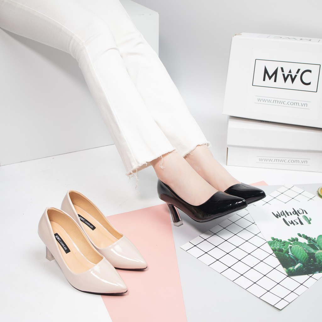 GIÀY CAO GÓT NỮ MWC- CAO GÓT MŨI NHỌN-CAO GÓT PHA LÊ 5CM-CAO GÓT DÁNG BASIC SANG TRỌNG THANH LỊCH NUCG-3911