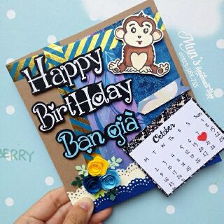 Thiệp thiết kế Scrapbook