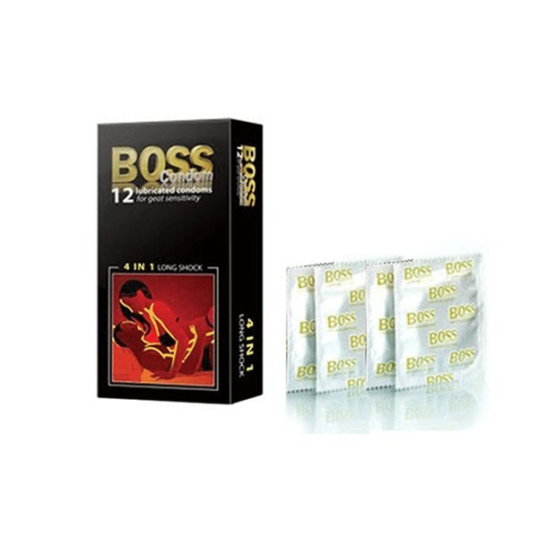 [Chính Hãng] Bao Cao Su 4 IN 1 Boss Siêu Mỏng Ôm Toàn Thân (Hộp 12c). Bcs Gai Nhỏ Đem Đến Những Cảm Xúc Chưa Từng Có