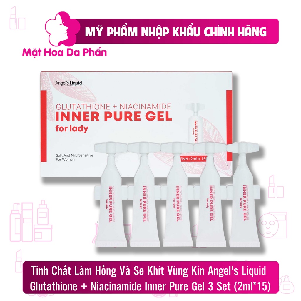 Siêu Tinh Chất Làm Hồng Se Khít Vùng Kín Angel's Liquid Glutathione Plus Niacinamide Inner Pure Gel 2ml