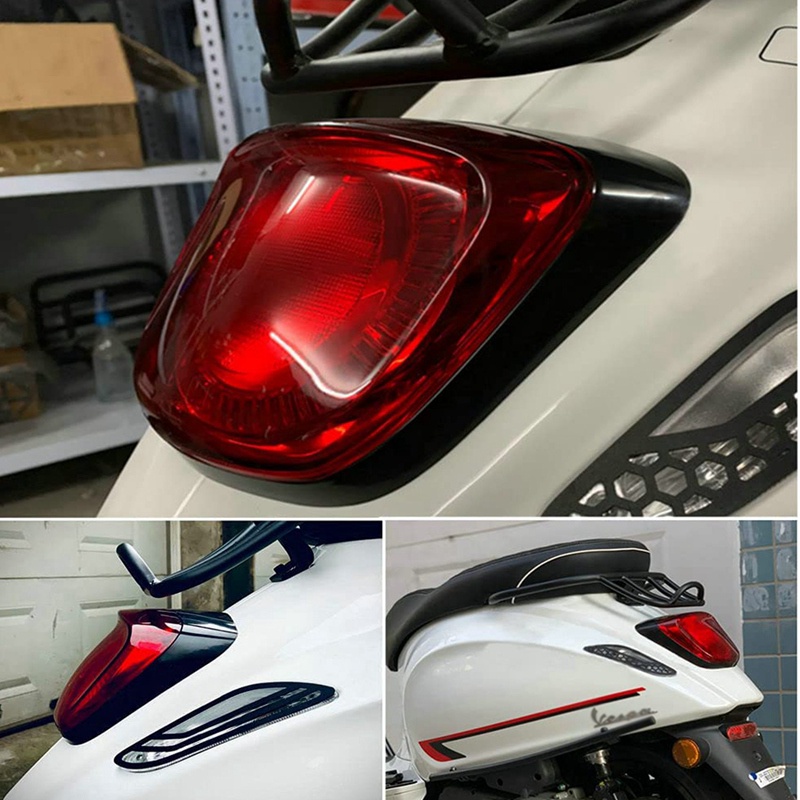 Matte Carbon Pattern Motorcycle Tail Light Cover Tail Lamp Protector Guard for VESPA SPRINT PRIMAVERA 150 2018-2020