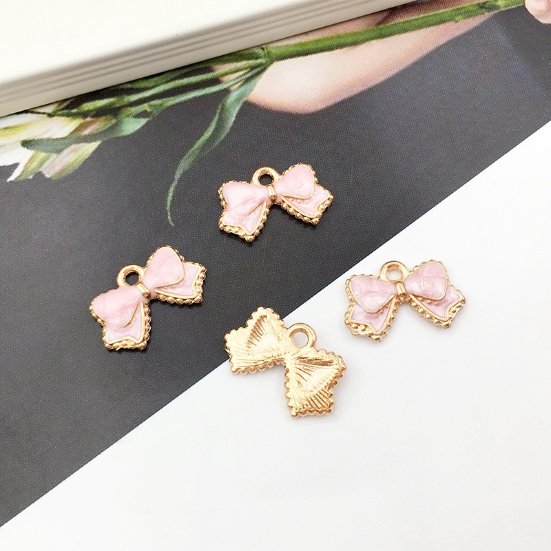 Mặt Vòng cổ Hình Nơ 10 * 15mm Tự Làm Trang Sức Tiện Dụng