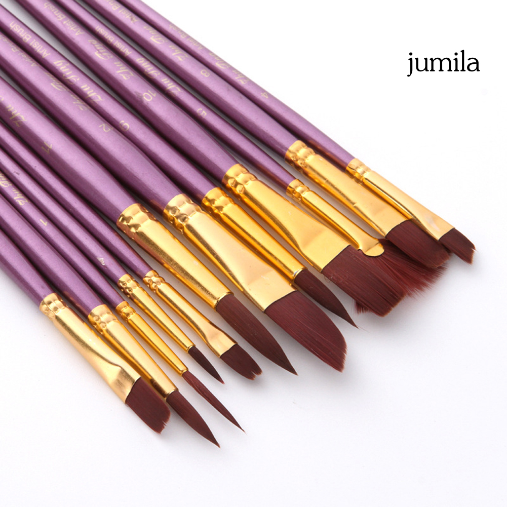 Set 12 Cọ Vẽ Màu Nước Kèm Túi Đựng Dành Cho Họa Sĩ