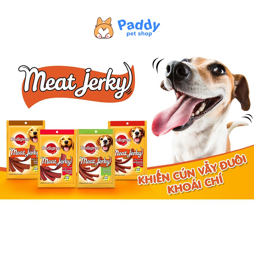 Snack Pedigree Meat Jerky Cho Chó Vị Heo Muối Bacon 60g