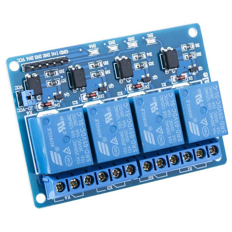 CHANNEL Rơ Le 4 Kênh Dc 5v Cho Arduino Uno R3 Mega 2560 Project 1280 Dsp Arm Pic Avr Stm32