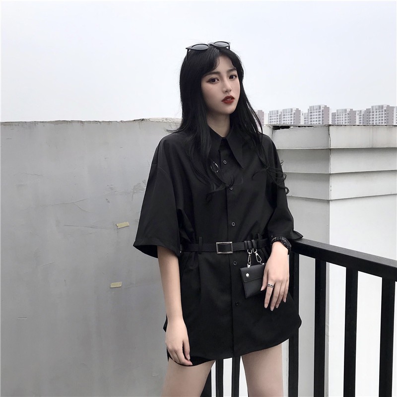 [Nhập WACB22 - giảm 35K đơn 120K] áo sơ mi nữ ngắn tay cổ bẻ thời trang hàn | BigBuy360 - bigbuy360.vn