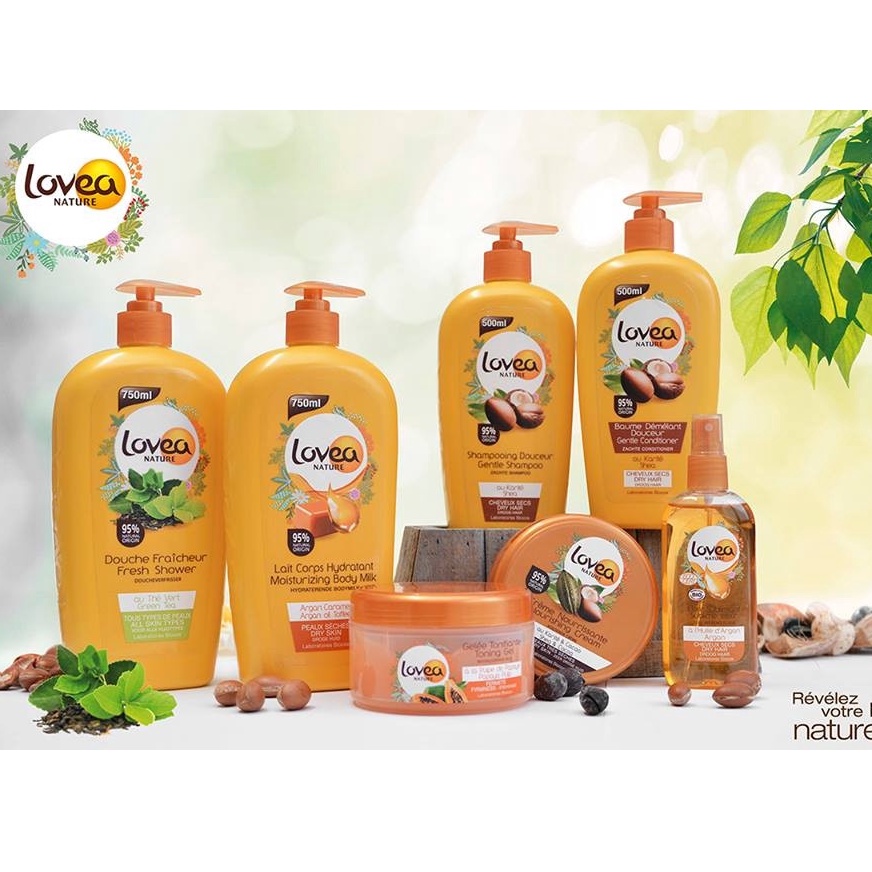 Sữa tắm Lovea Nature Douche Exotique Exotic – 750ml, nhẹ nhàng dưỡng trắng cơ thể