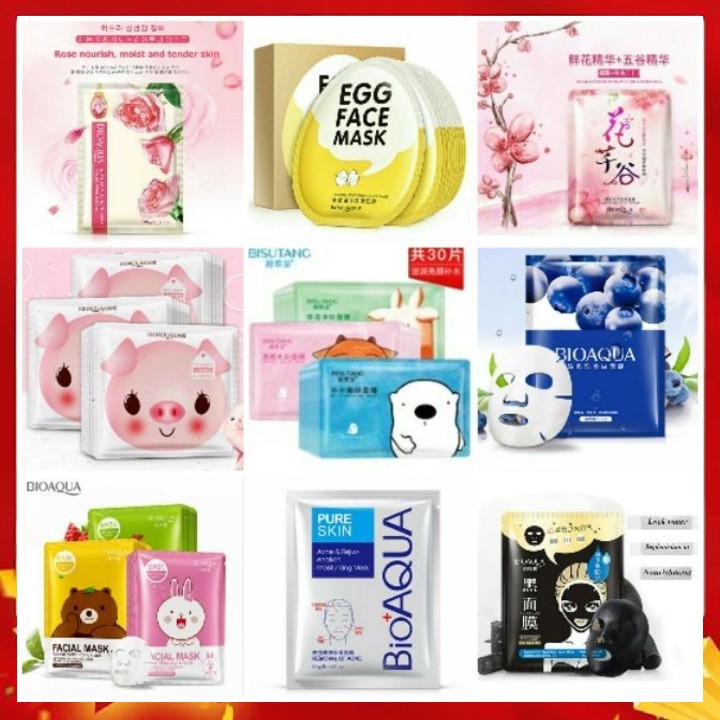 COMBO 10 Mặt Na Giấy Dưỡng Da Nhiều Loại Bioaqua, Images - Mask Nội Địa Trung CAO CẤP | Thế Giới Skin Care