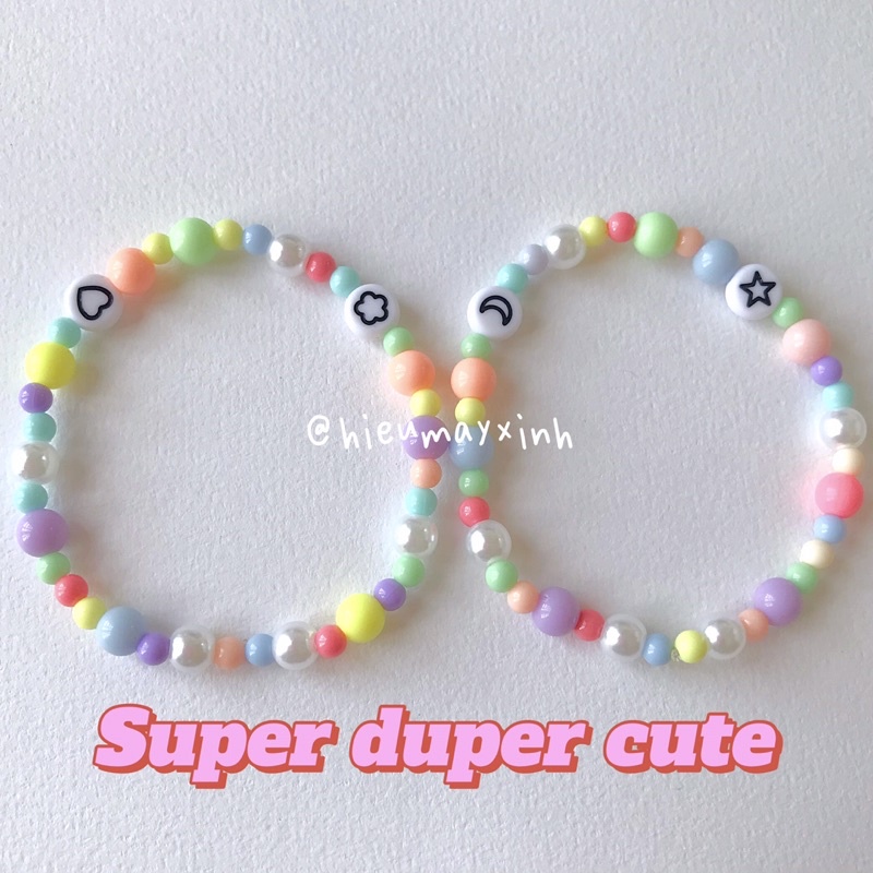 Vòng tay hạt nhiều màu cute cute