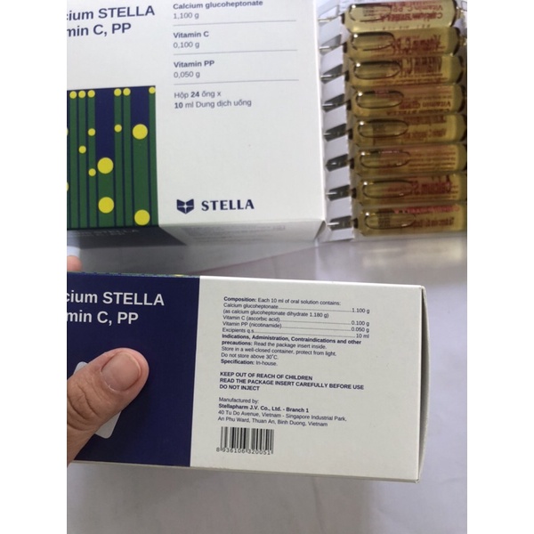 Canxi ống Calcium stella , bổ sung canxi