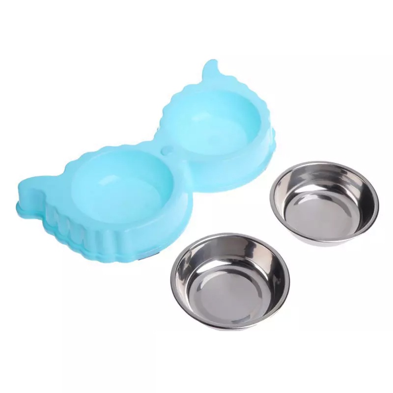Bát Ăn Đôi Inox Dành Cho Chó Mèo Cánh Thiên Thần - Giúp Boss Vừa Ăn Vừa Du Ngoạn Tiên Cảnh