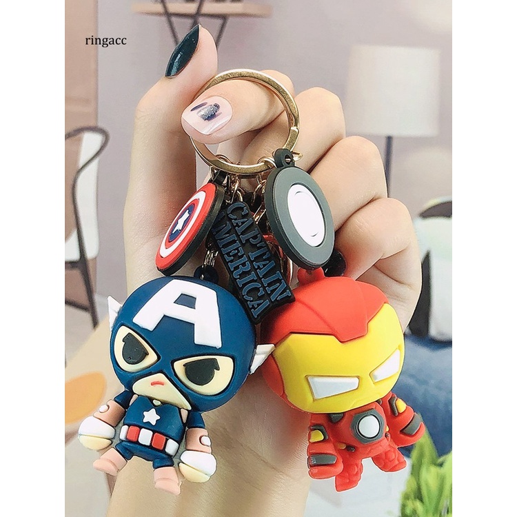Móc khóa treo điện thoại/ balo hình nhân vật siêu anh hùng Marvel tùy chọn kiểu dáng