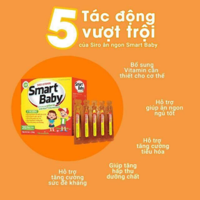 Combo 2 hộp Siro ăn ngon Smart baby