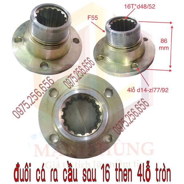 mặt bích Đuôi cá ra cầu sau 16 then 4 lỗ tròn TH8T số phụ phụ tùng ô tô phụ tùng Hùng Lỳ
