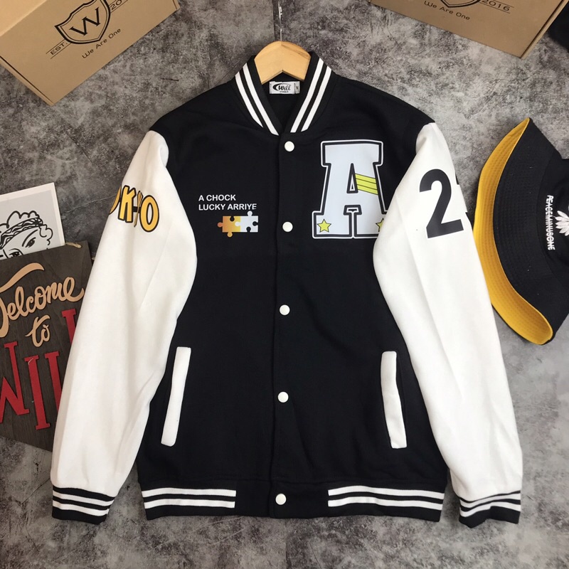 Áo Khoác Bomber A - phong cách nam nữ WILL SHOP chất nỉ bông cotton