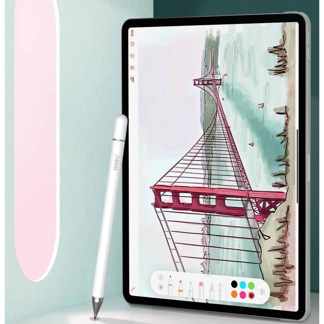 Bút cảm ứng stylus 2 đầu 2 in 1 hiệu WIWU Pencil One cho iPad Pro / iPhone / Android - Hàng chính hãng