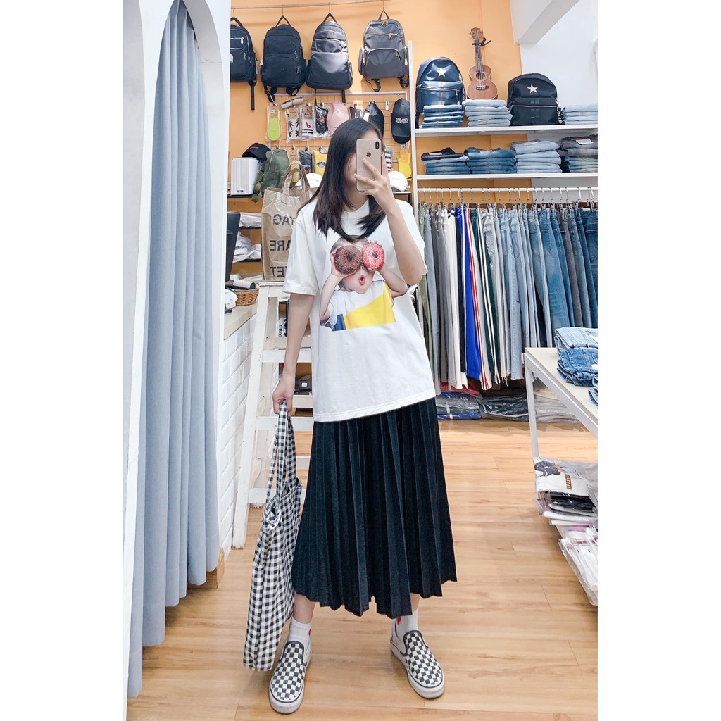 Chân váy xếp li dài , lưng thun Freesize, New Arrival 2021 | BigBuy360 - bigbuy360.vn