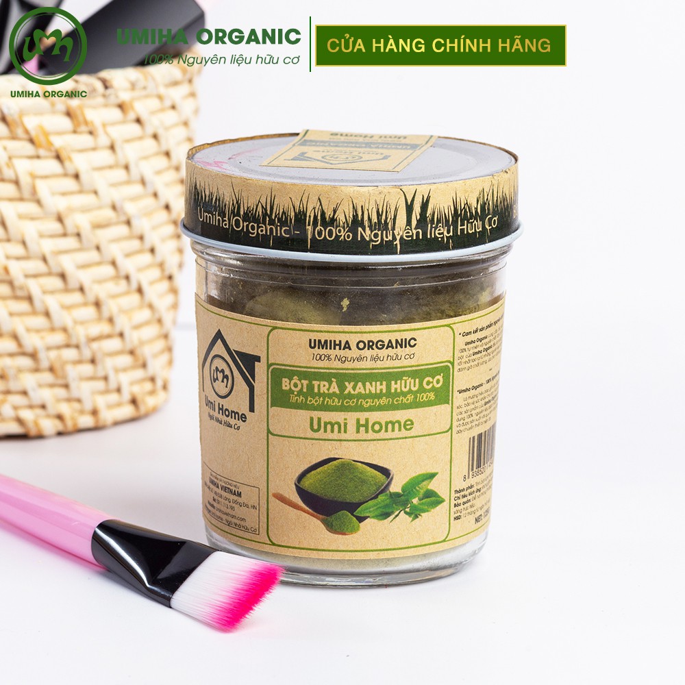 Bột Trà Xanh đắp mặt nạ hữu cơ UMIHA nguyên chất | Green Tea Powder 100% Organic 135g