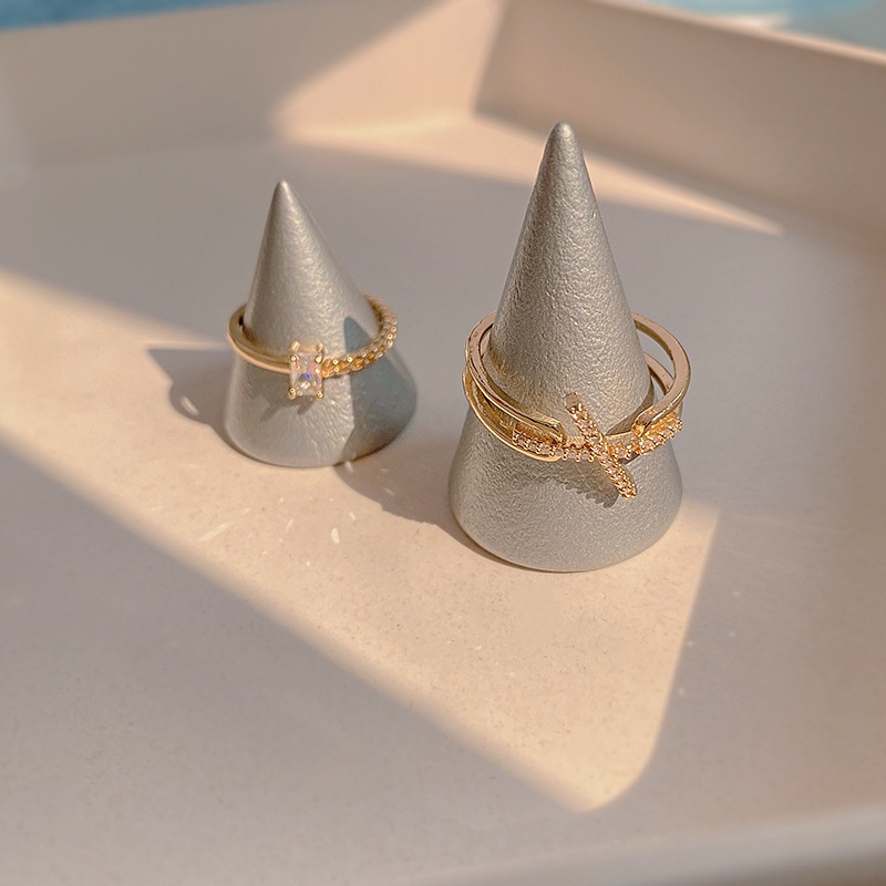 Nhẫn Đeo Ngón Trỏ Đính Đá Kim Cương Phong Cách Nhật Bản Thời Trang Độc Đáo 2022