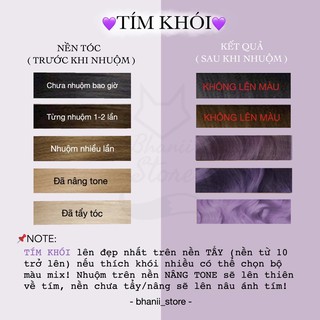 Thuốc nhuộm tóc Tím Khói bhanii store