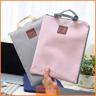 Cặp Đựng Tài Liệu A4 - Túi Vải Đựng Cặp A4 - Che Nắng Mưa Bảo Vệ Tài Liệu - Có Khóa Kéo An Toàn