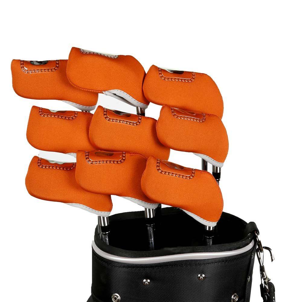 IVORY Bộ 10 Vỏ Bọc Bảo Vệ Đầu Gậy Đánh Golf Bằng Sắt Siêu Bền Tiện Dụng Ốp
