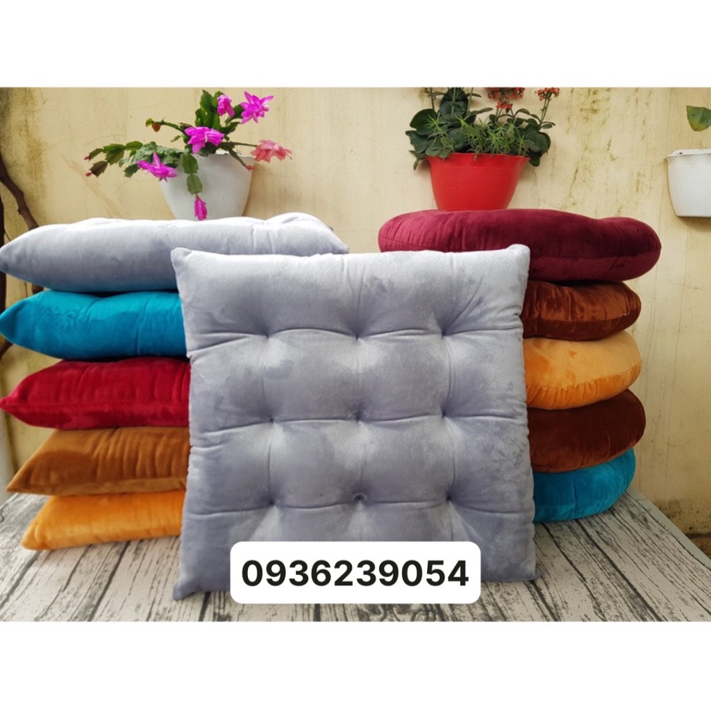 Đệm ngồi bệt, nệm ngồi ghế Vải nhung cao cấp