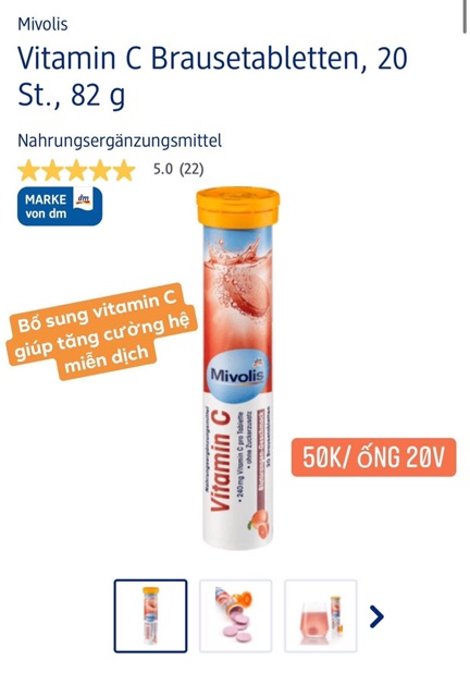 Viên sủi Mivolis Đức | Thế Giới Skin Care