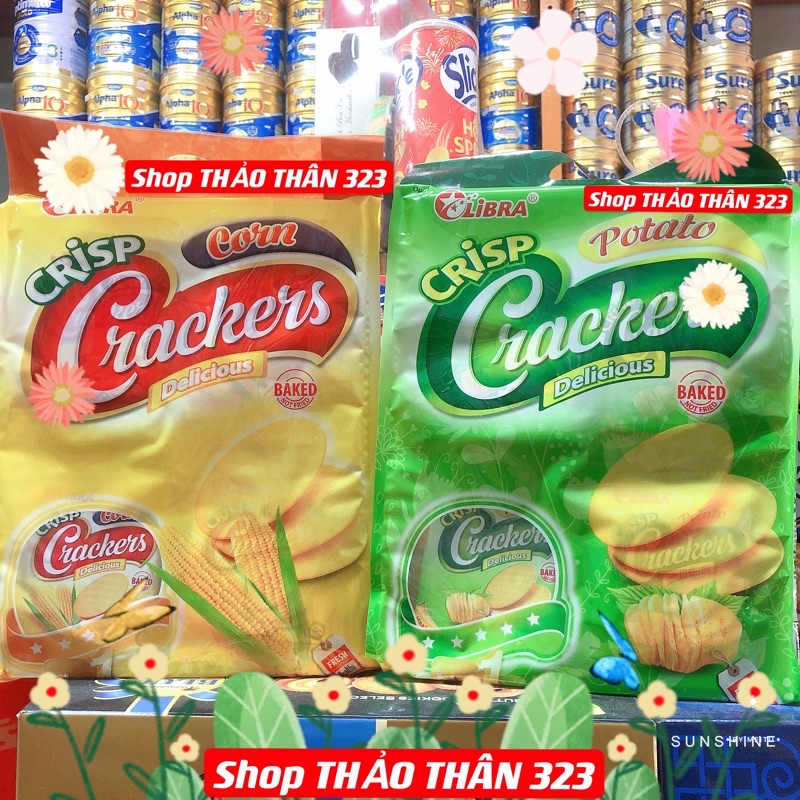 Bánh Quy Crackers 2 Vị Khoai Tây - Bắp Giòn Tan 230g