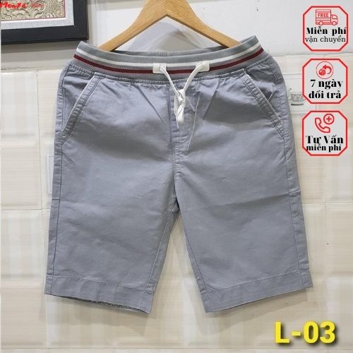 Sale_ Quần Short Kaki Lưng Bo Nam QR⭐Giá Rẻ⭐ Chất Liệu Kaki Co Giản 4 Chiều Không xù Lông Ra Màu - Men76_fashion