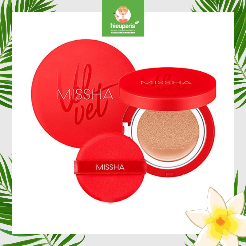 Phấn Nước Missha Đỏ Velvet Finish Cushion Misha che phủ hoàn hảo