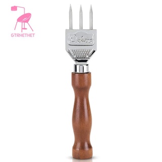 Ice Pick - Sturdy Ice Chipper with Solid Wood Handle, 304 Stainless Steel Three Pronged Ice Crusher for Cocktail Bartender