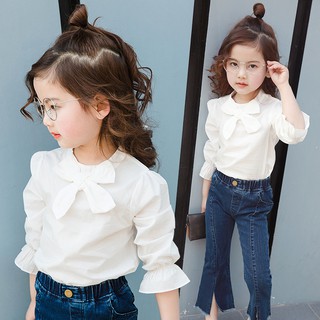 Áo sơ mi trắng kiểu bé gái A29