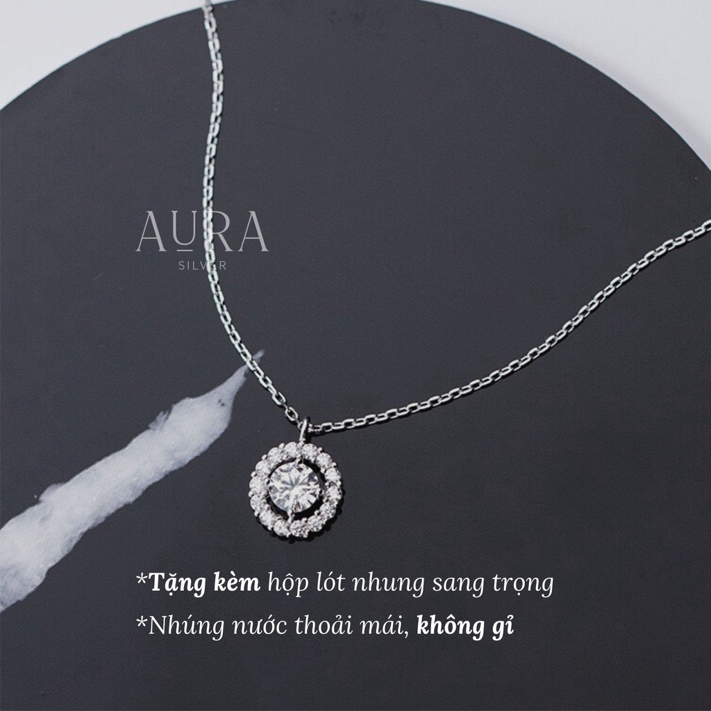 Dây chuyền bạc 925 cho nữ vòng cổ bạc Sun Flower-DC36-AURASILVER