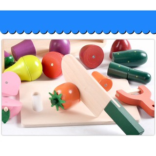 Bộ cắt trái cây bằng gỗ có hộp đựng