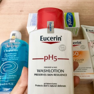 SỮA TẮM DẠNG GEL CHO DA NHẠY CẢM PH5 WASHLOTION - EUCERIN 200ML