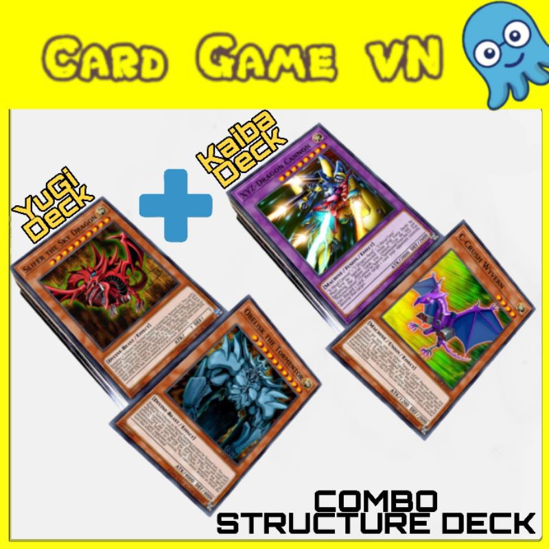 [BÀI IN] Bài YuGiOh - Bộ 108 lá bài của YuGi Muto và Seto Kaiba ( Combo Structure Deck ) - Card Game VN