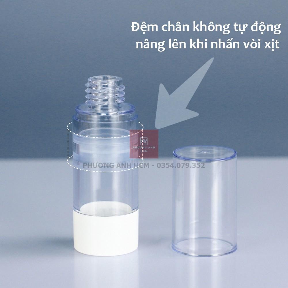 Chai Hút Chân Không 30ml/50ml - Chai Lọ Nhựa Trong Suốt Xịt Nhỏ Giọt Hút Chân Không - Chai Chiết Mỹ Phẩm