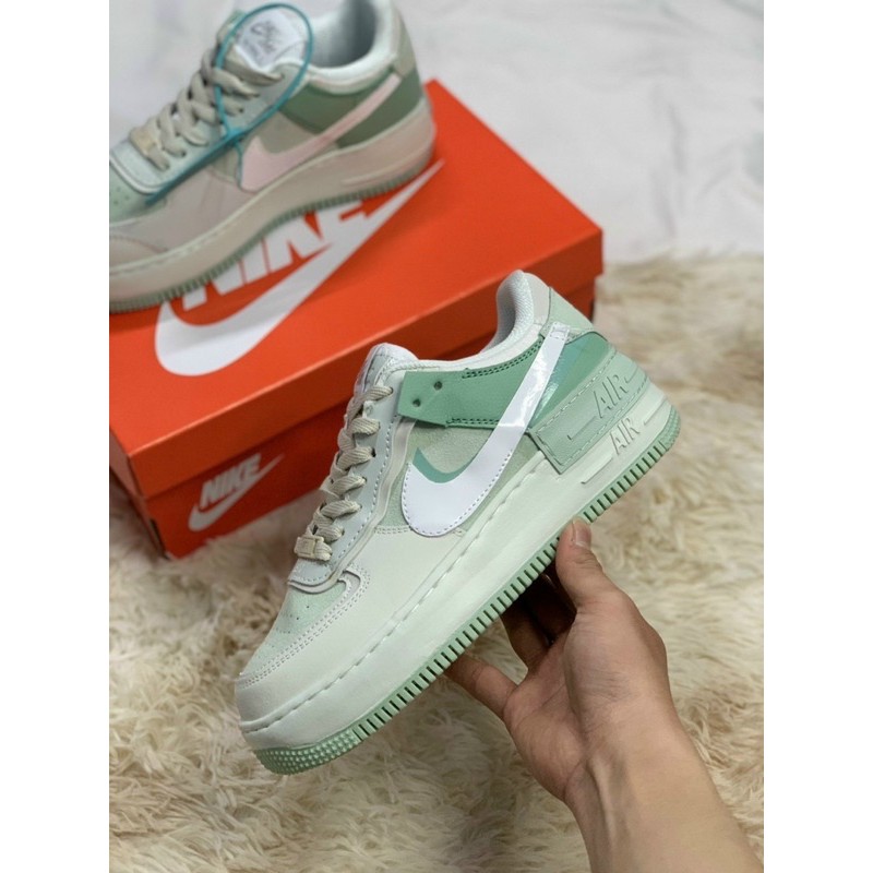 Giày thể thao sneakers nam nữ 𝐍𝐈𝐊𝐄 AIR FORCE 1 Shadow Aura Green,AF1 chuẩn 11 nowship 1h khu vực hà nội